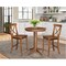 International Concepts Round 30 in Rd Ped Gathering Ht Table, 2 X-Back Stools, Distressed Oak, 30 in W, 30 in L, 35.9 in H K42-30RT-27B-S6132-2 - alternate 4